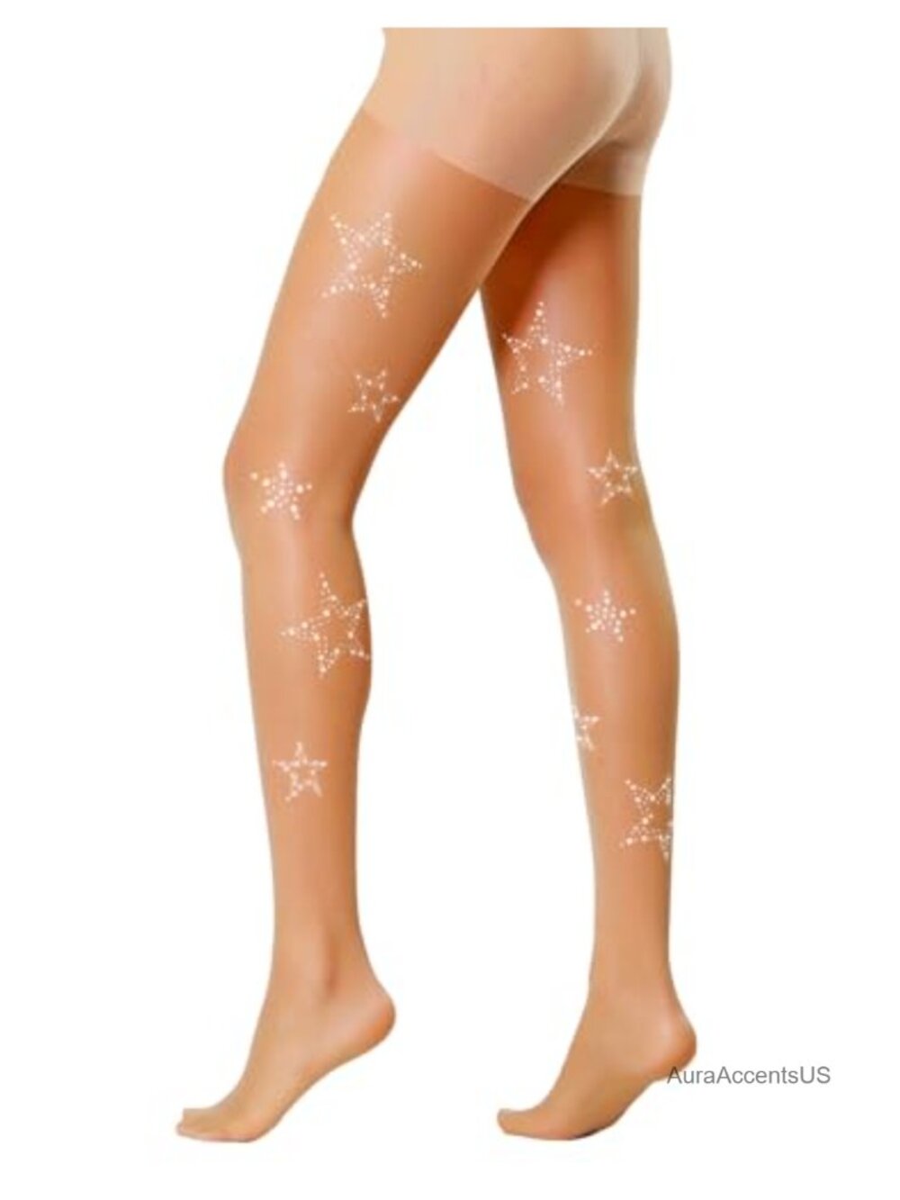Women's Sheer Rhinestone Tights Sparkle Party Pantyhose Silk Nylon